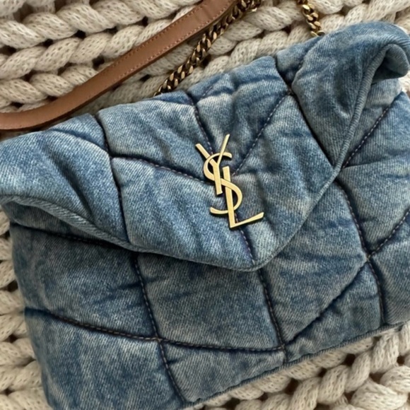 Saint Laurent Denim toy puffer bag - Picture 2 of 11